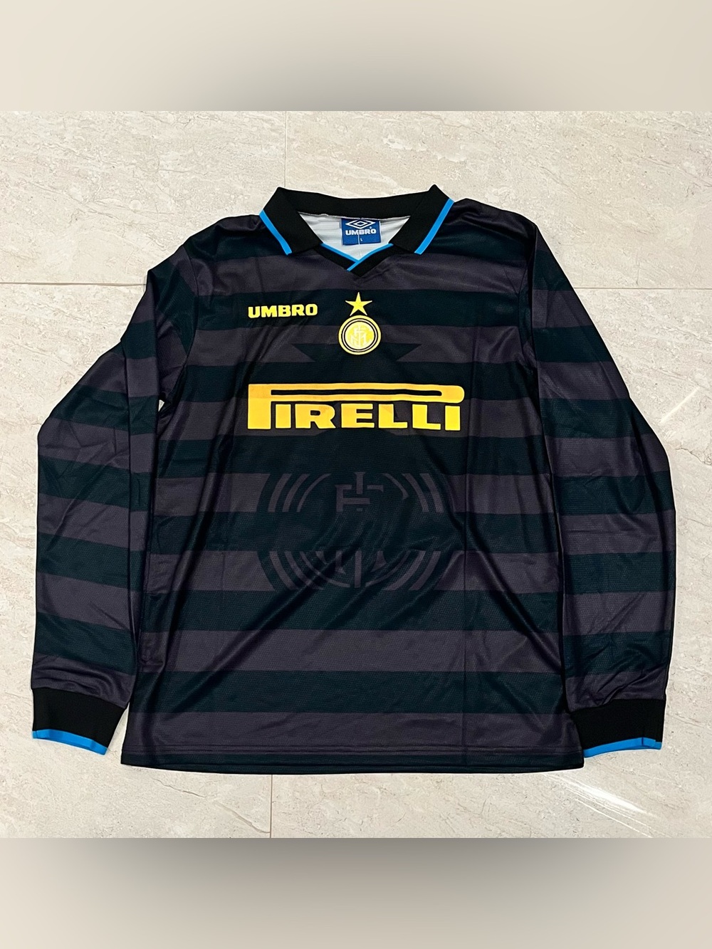 Inter Milan 97-98 third kit Long sleeve - Ronaldo #10 SIZE LARGE
